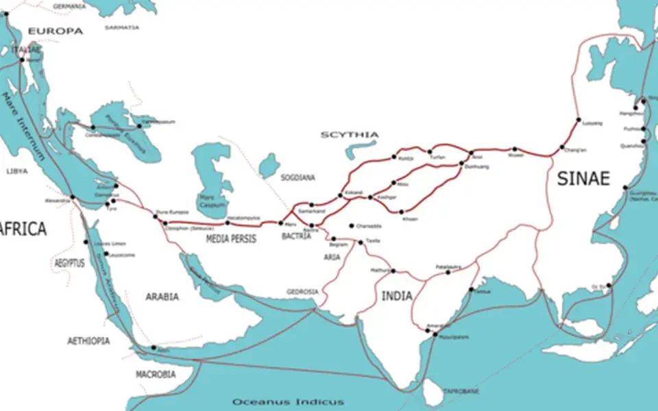 Maritime exchange depended on ports and monsoons
