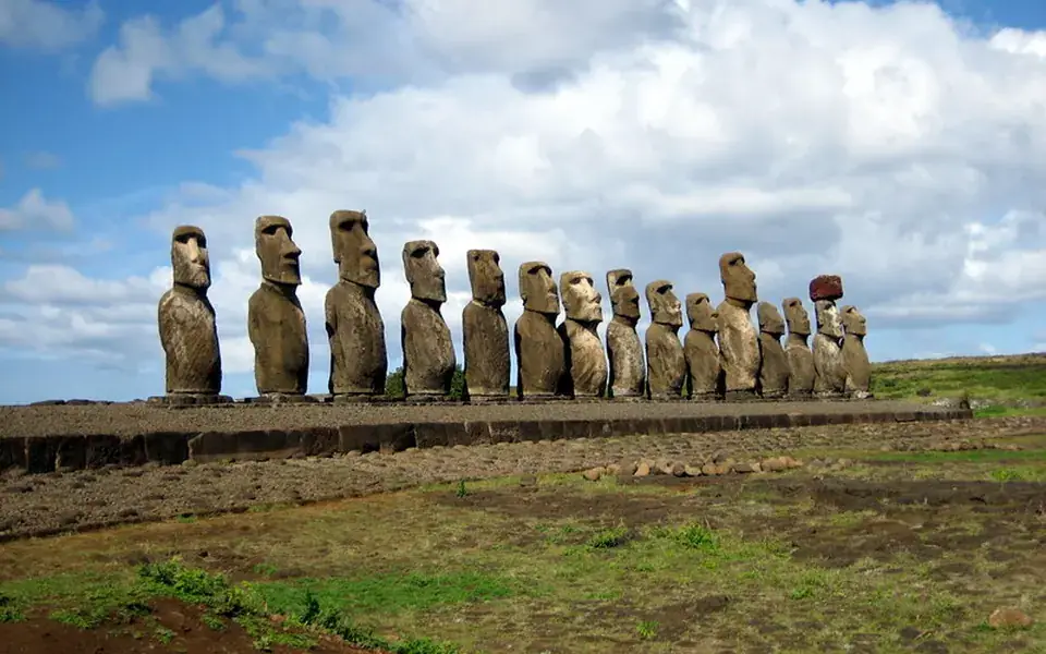 Easter Island's statues often have buried bodies
