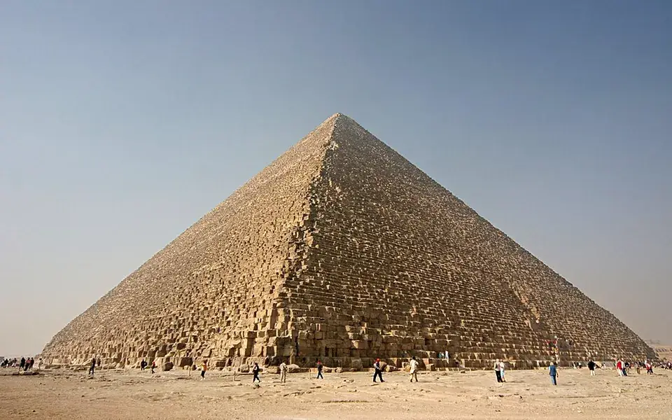 The largest pyramid is not a hollow pointed tower