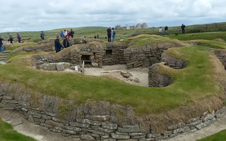 A storm exposed a Stone Age village with built-in furniture