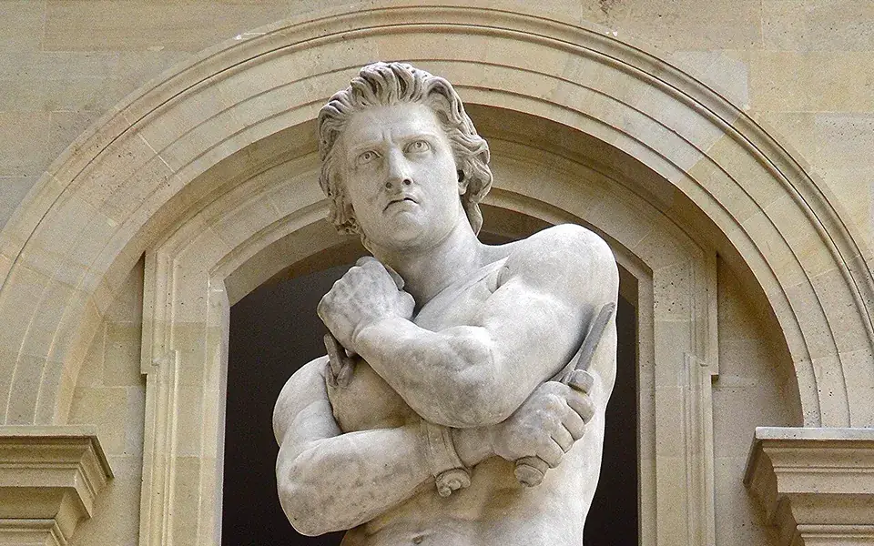 Denis Foyatier’s 1830 marble sculpture of Spartacus at the Louvre.