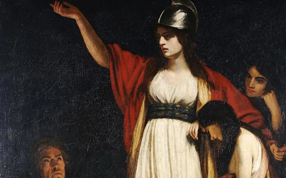 John Opie’s painting of Boudica addressing the Britons.