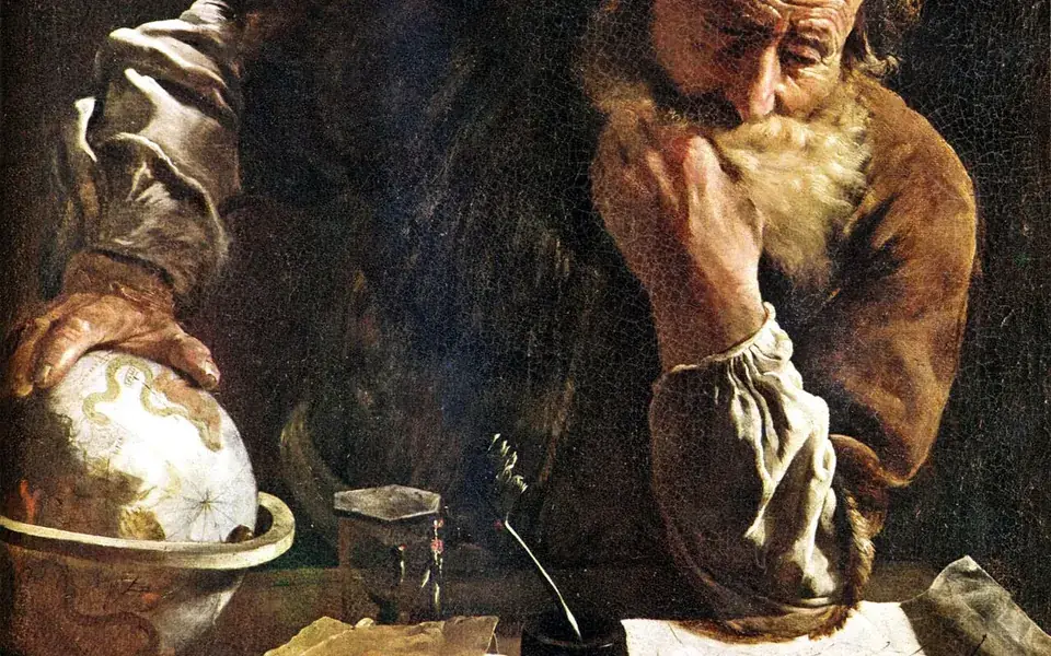 Domenico Fetti’s seventeenth-century painting representing Archimedes.