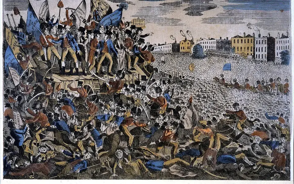 A meeting for parliamentary reform ended in a cavalry charge