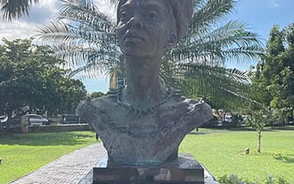 A commemorative bust of Nanny of the Maroons