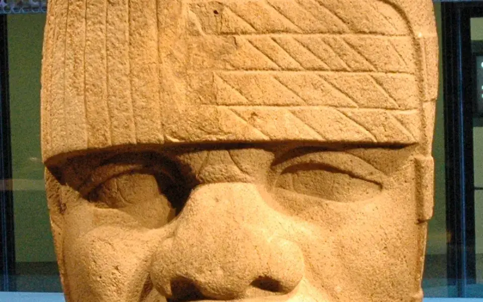 An Olmec colossal head from San Lorenzo