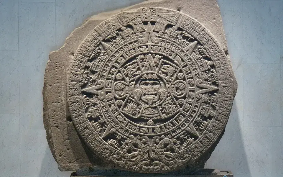 The Aztec sun stone in Mexico City's anthropology museum