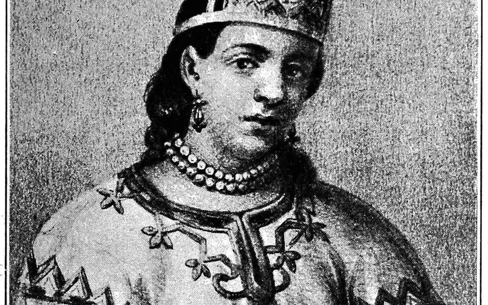 A historical illustration of La Malinche