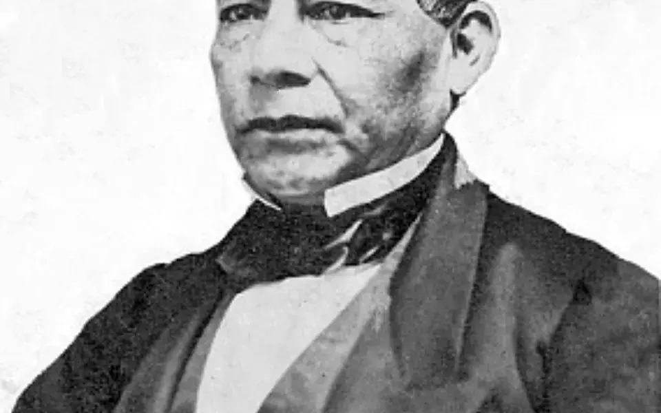 A historical photograph of Benito Juárez