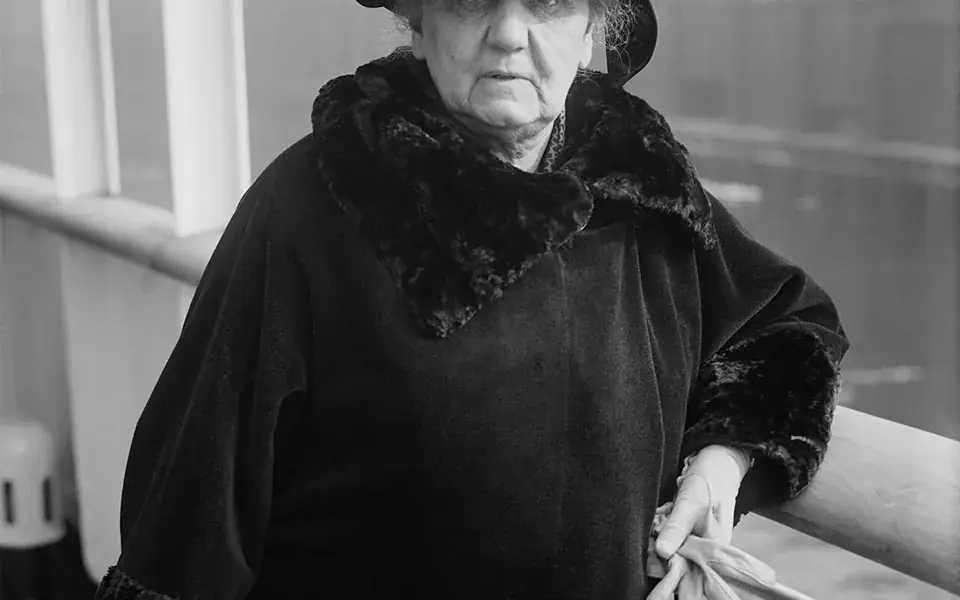 Jane Addams in a photograph from the Bain News Service