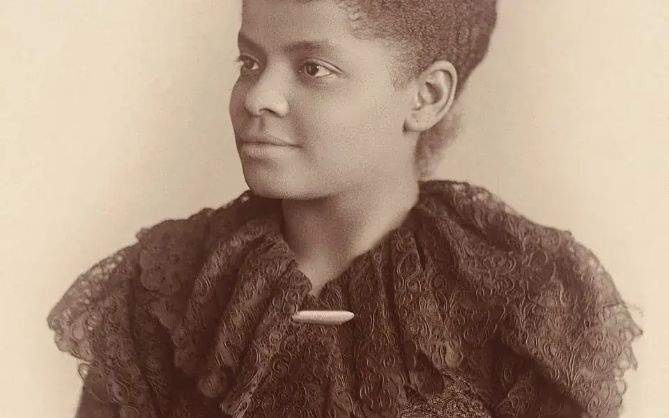 Ida B. Wells in a restored historical portrait by Mary Garrity