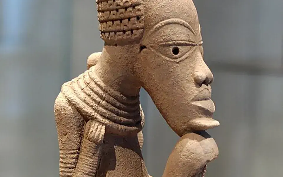 Terracotta faces survived an early ironworking society