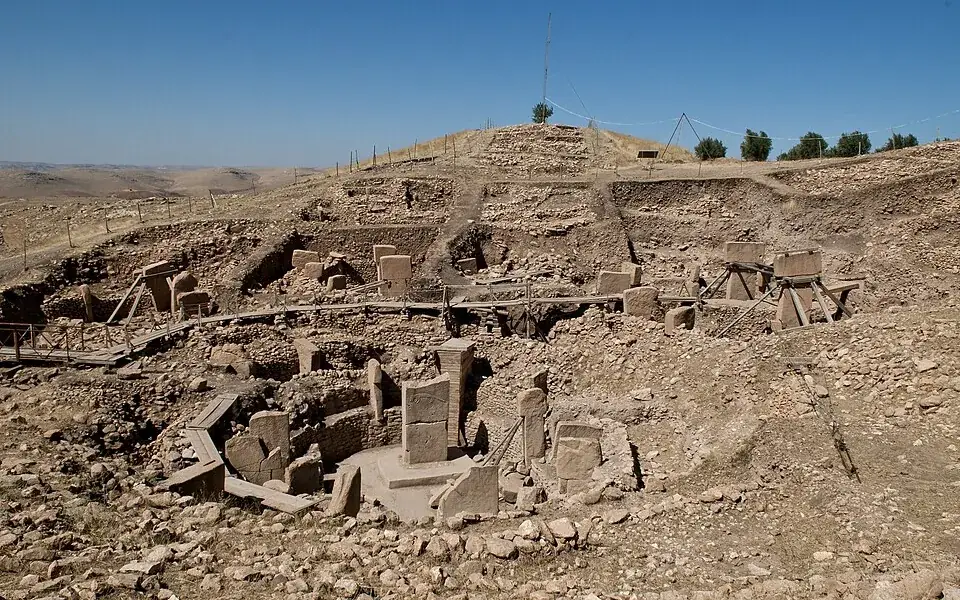 The excavated stone enclosures at Göbekli Tepe