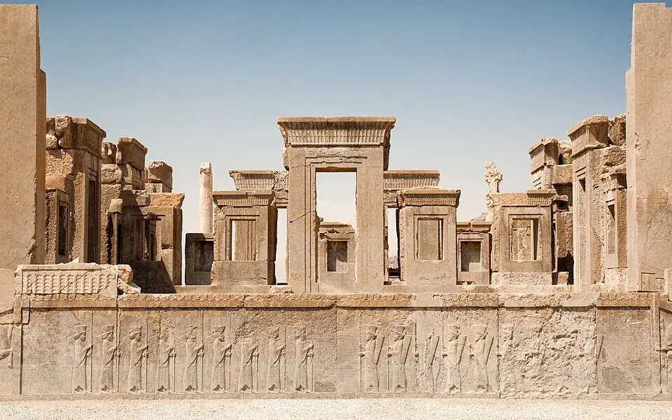 The remains of the Tachara palace at Persepolis